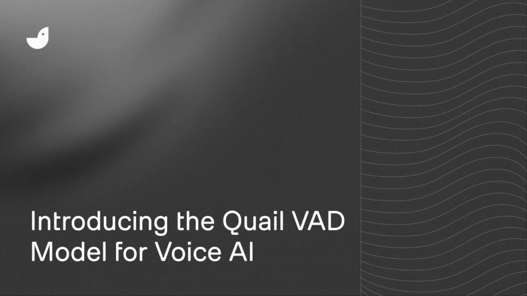 Blog title on a black and white gradient background: Introducing the Quail VAD module for Voice AI