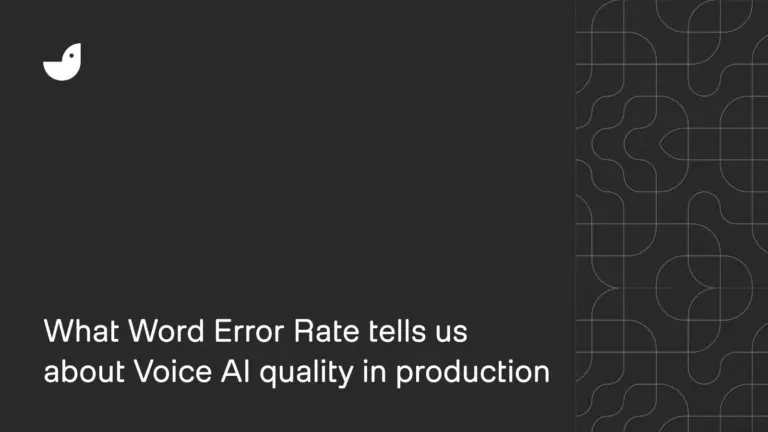 Blog title on dark background with ai-coustics background: What Word Error Rate tells us about Voice AI quality in production
